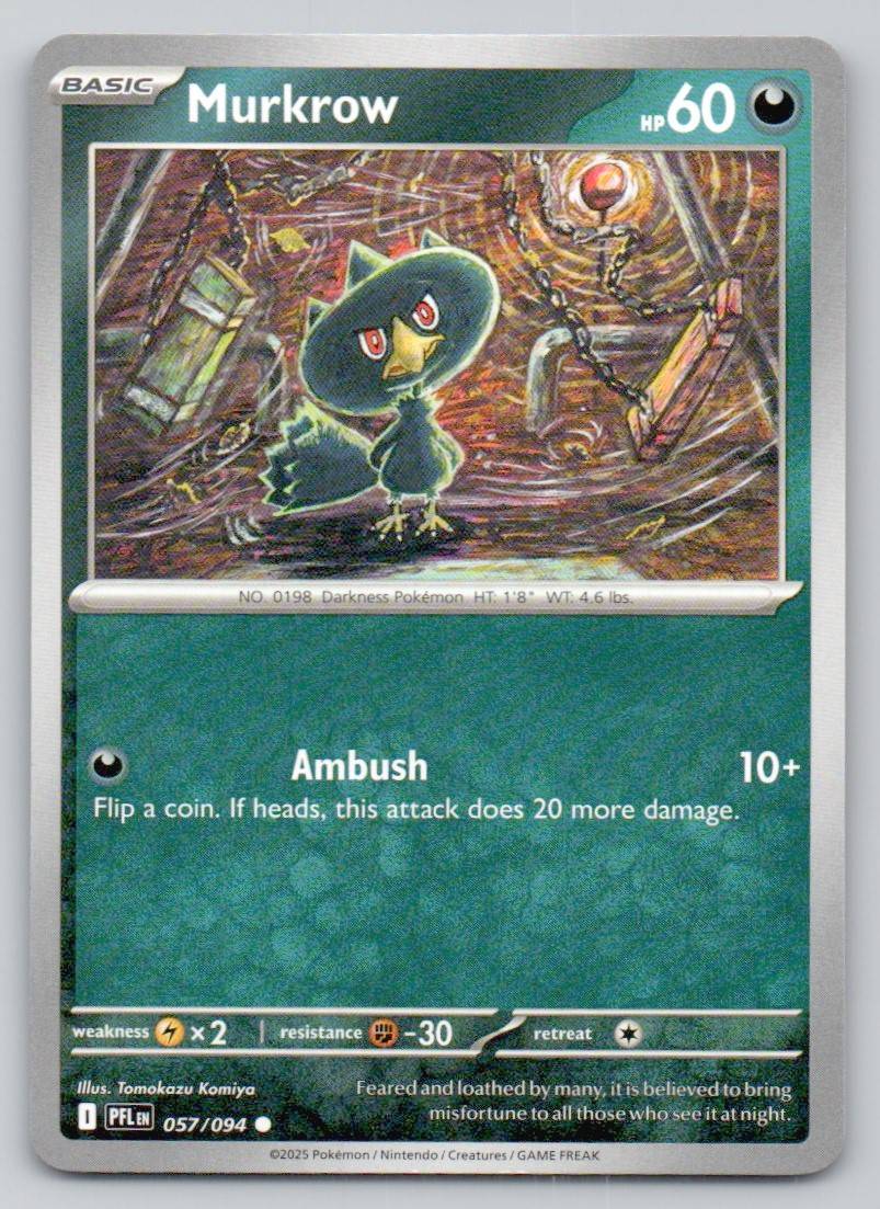 Murkrow 057 NOR Card - Phantasmal Flames