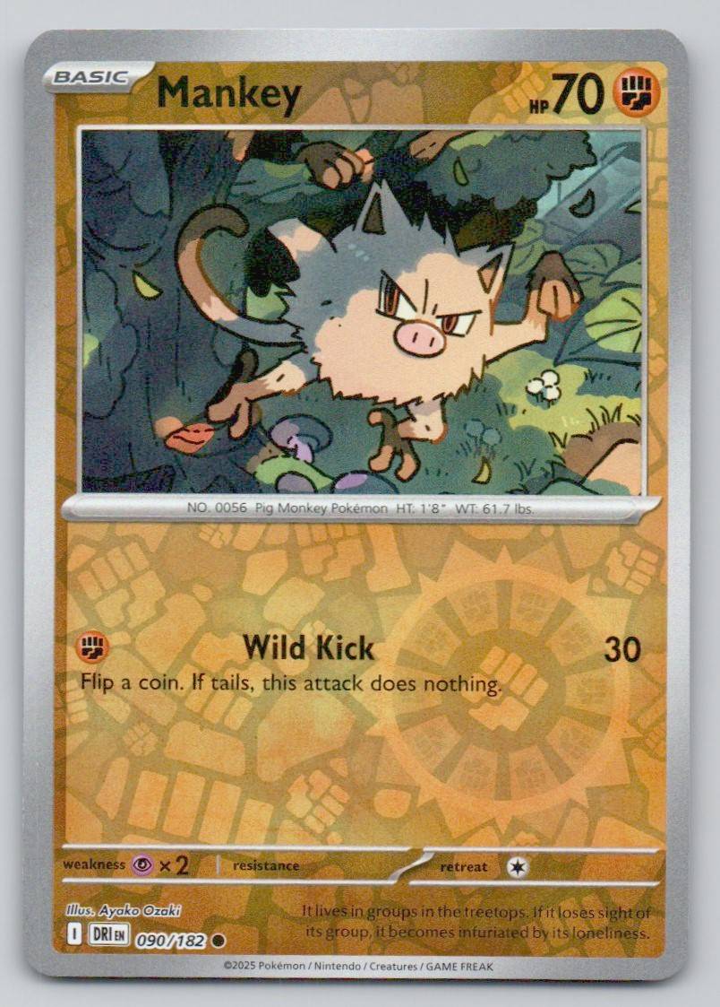 Mankey 090 REV Card - Destined Rivals