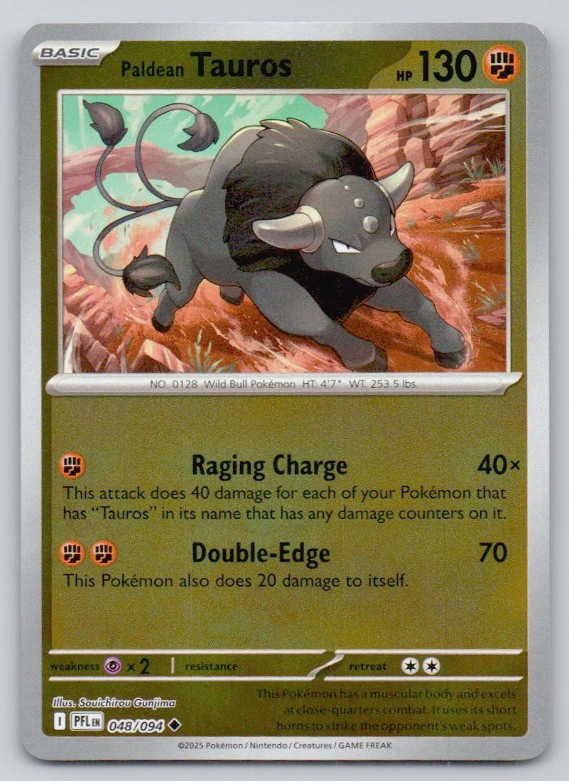 Paldean Tauros 048 REV Card - Phantasmal Flames