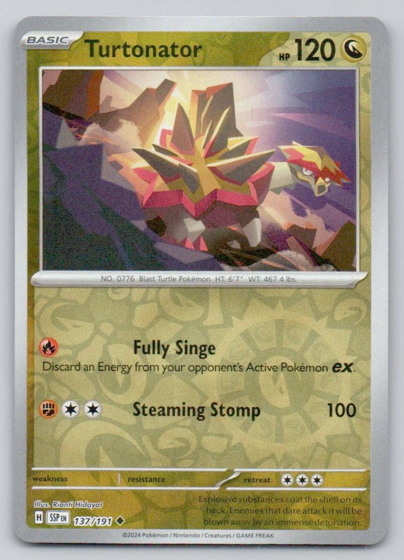Turtonator 137 REV Card - Surging Sparks