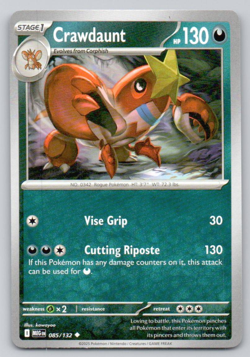 Crawdaunt 085 NOR Card - Mega Evolution