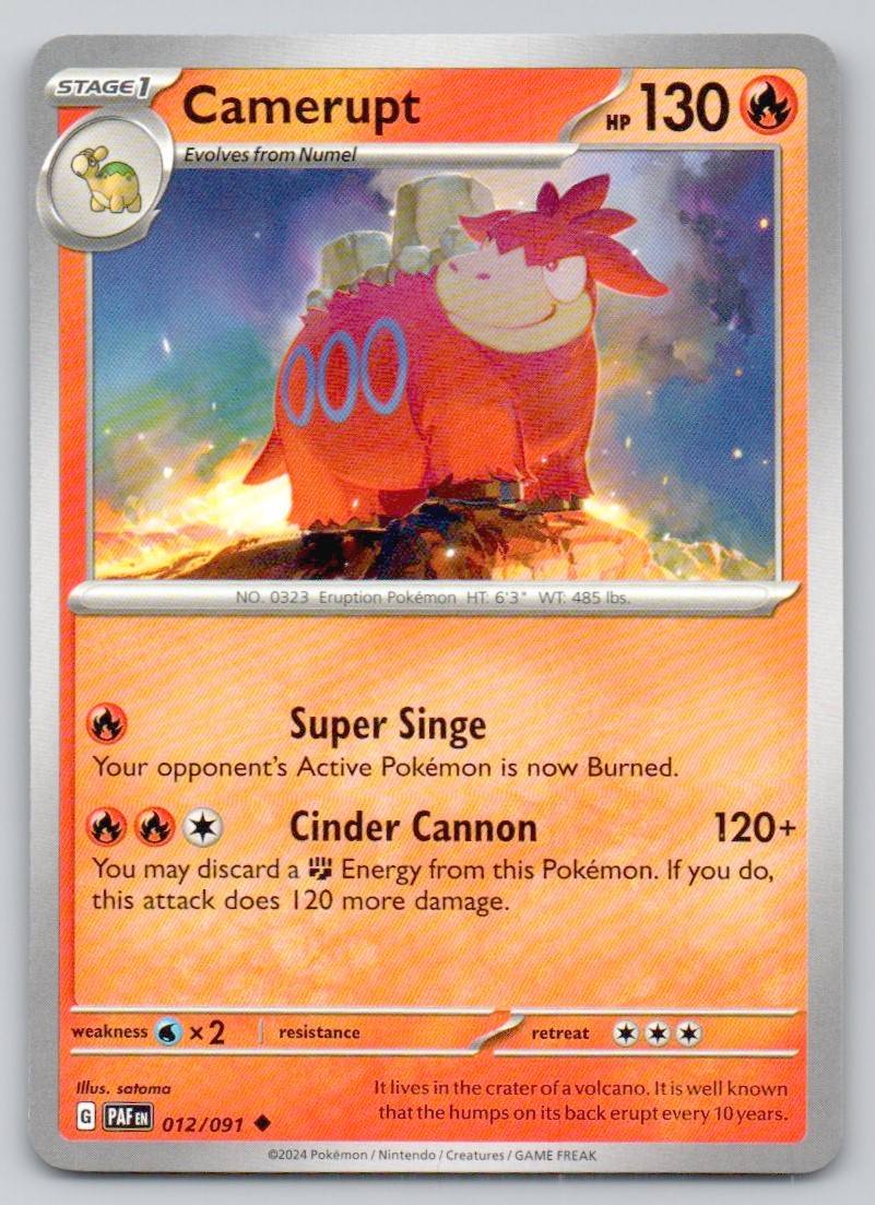 Camerupt 012 NOR Card - Paldean Fates