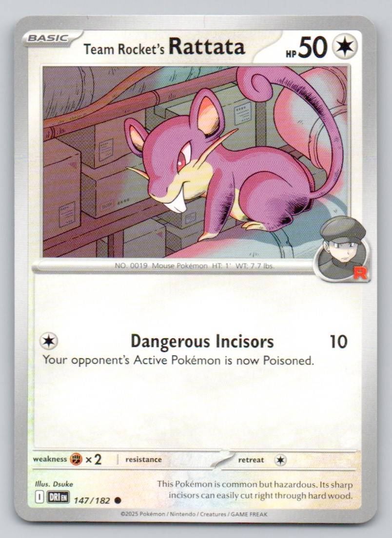 Team Rocket's Rattata 147 NOR Card - Destined Rivals