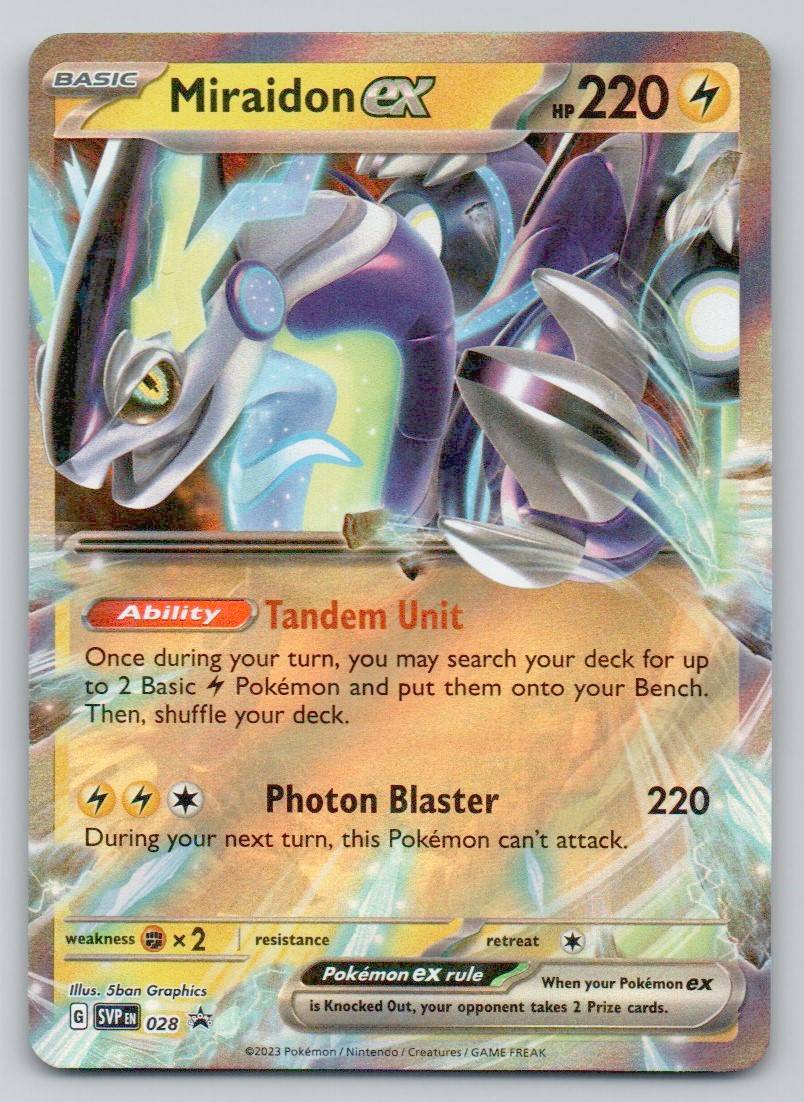 Miraidon ex 028 HOL Card - Scarlet & Violet Promo