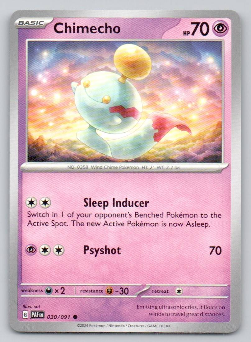 Chimecho 030 NOR Card - Paldean Fates