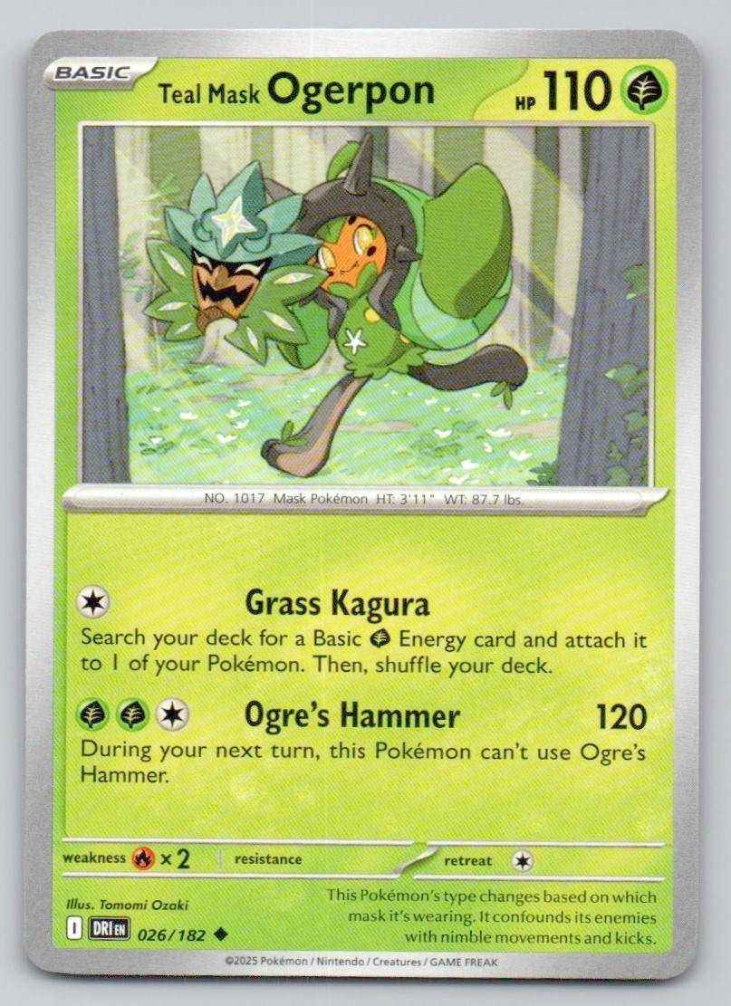 Teal Mask Ogerpon 026 NOR Card - Destined Rivals