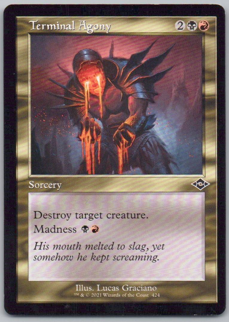 Terminal Agony (Retro Frame) 424 Normal Sorcery Card - Modern Horizons 2