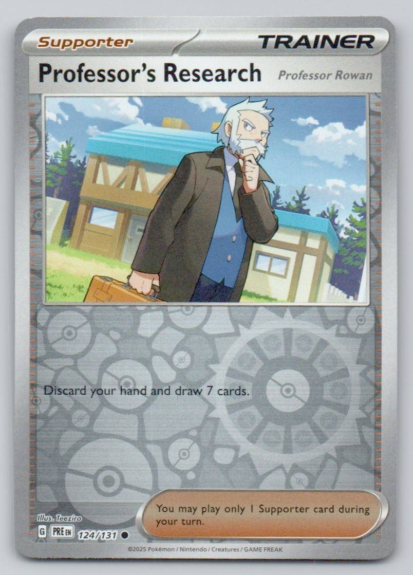 Professor's Research [Professor Rowan] 124 REV Card - Prismatic Evolutions