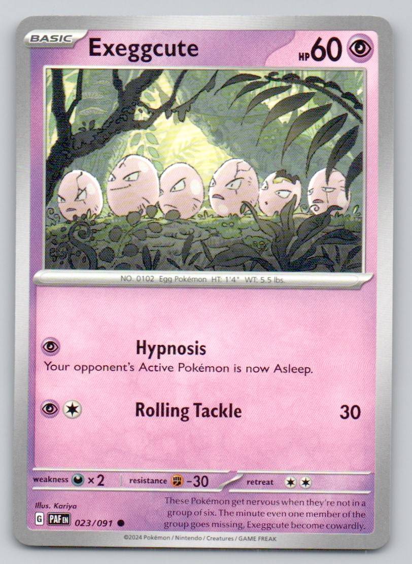 Exeggcute 023 NOR Card - Paldean Fates