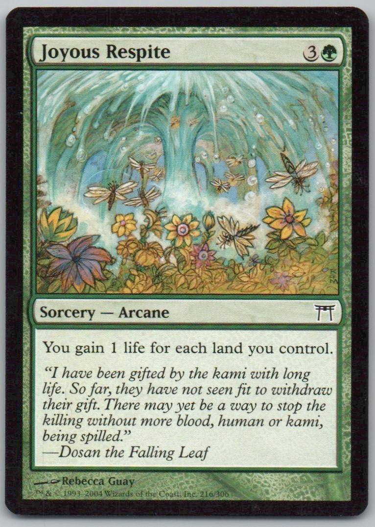 Joyous Respite 216 Normal Sorcery Card - Champions of Kamigawa
