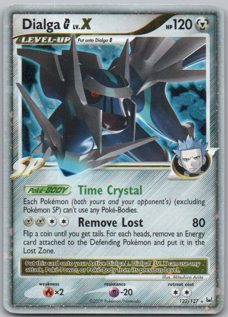 Dialga G LV.X 122 Holo Metal Card - Platinum