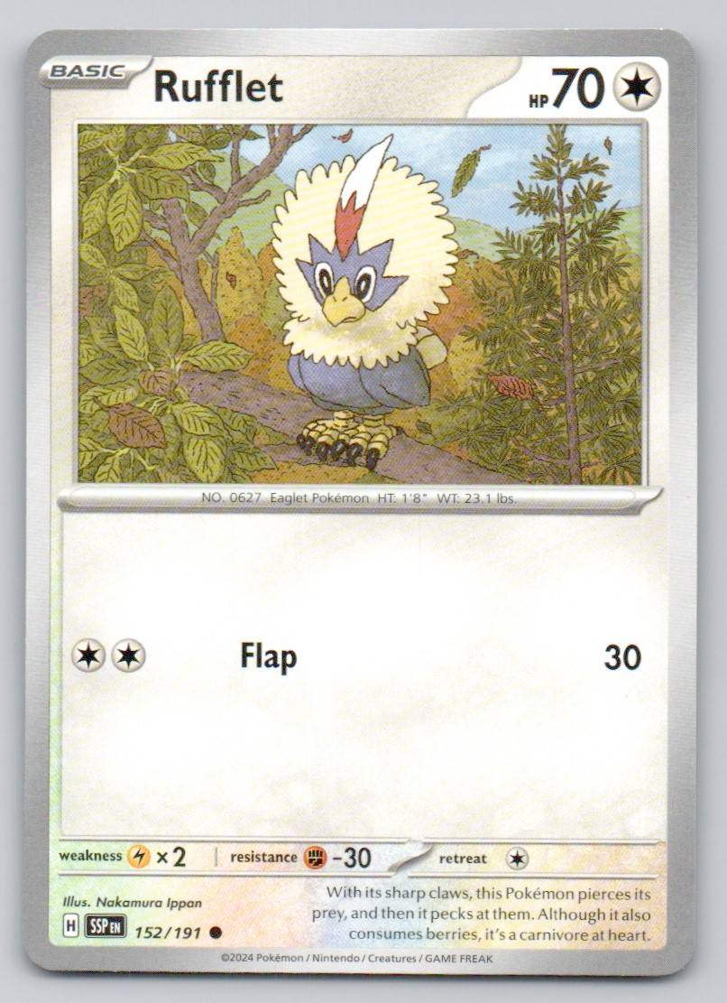Rufflet 152 NOR Card - Surging Sparks