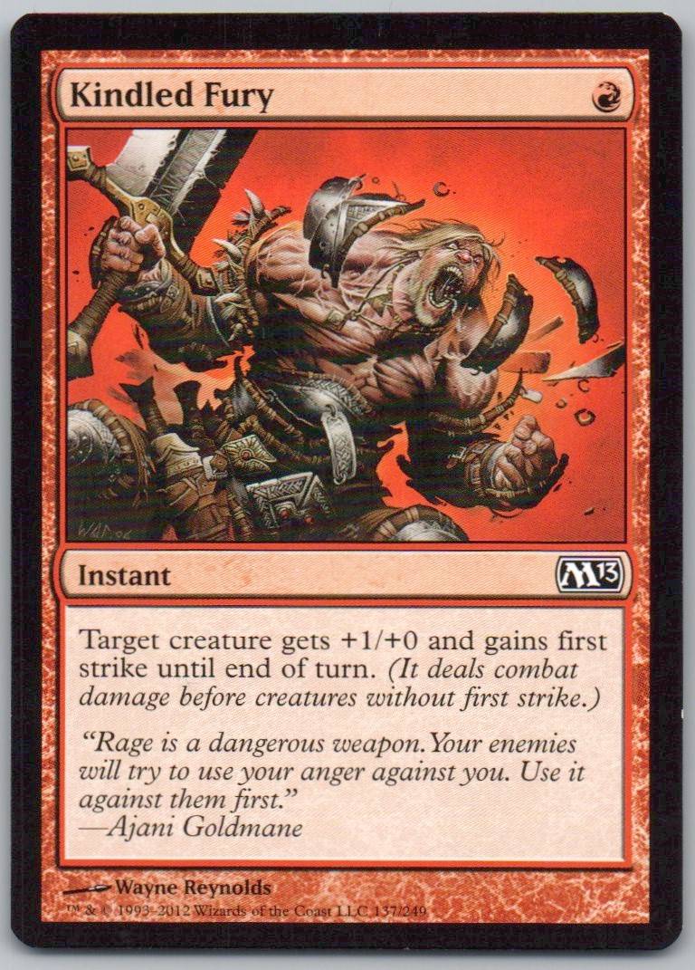 Kindled Fury 137 Normal Instant Card - Magic 2013