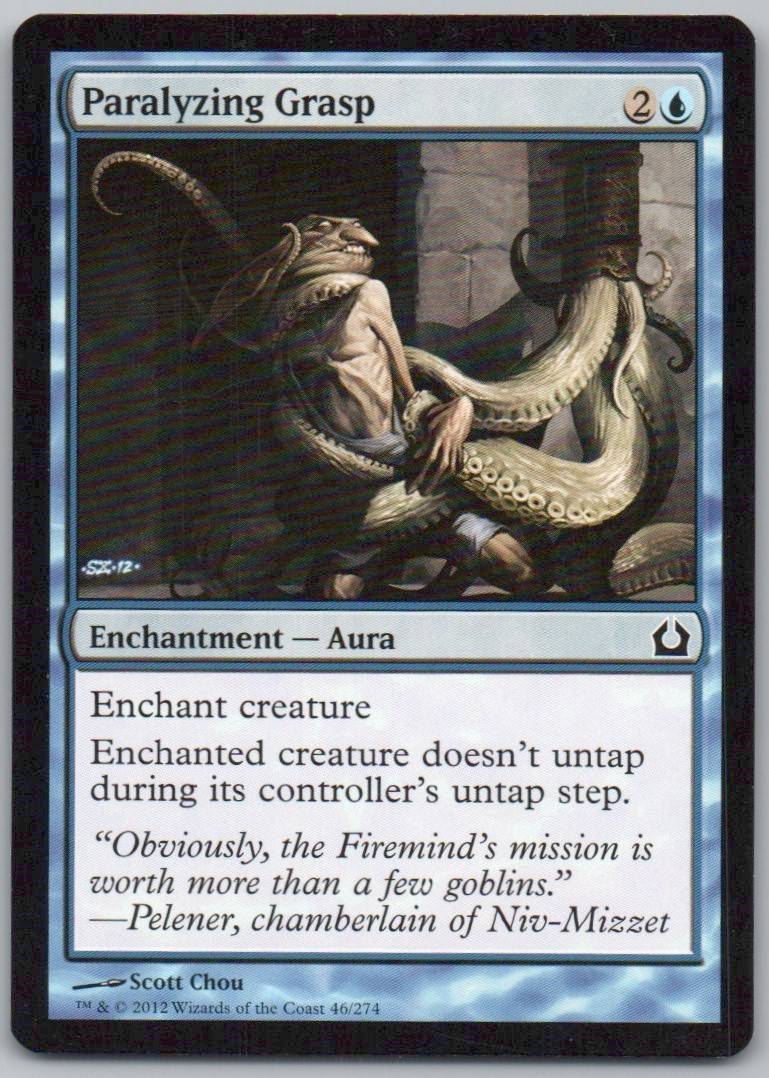 Paralyzing Grasp 46 Normal Enchantment Card - Return to Ravnica