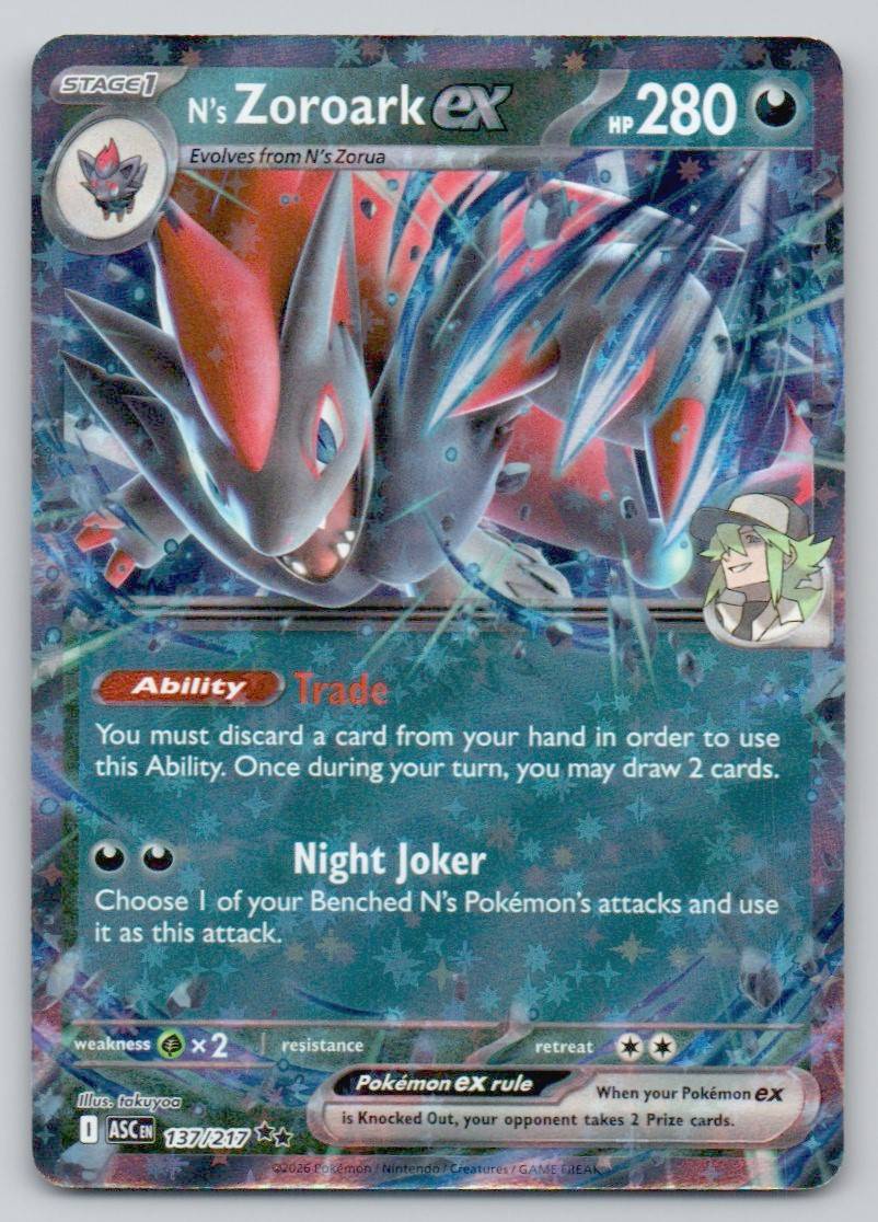 N's Zoroark ex 137 NOR Card - Ascended Heroes