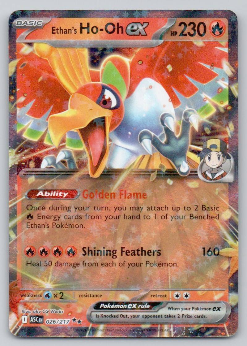 Ethan's Ho-Oh ex 026 NOR Card - Ascended Heroes