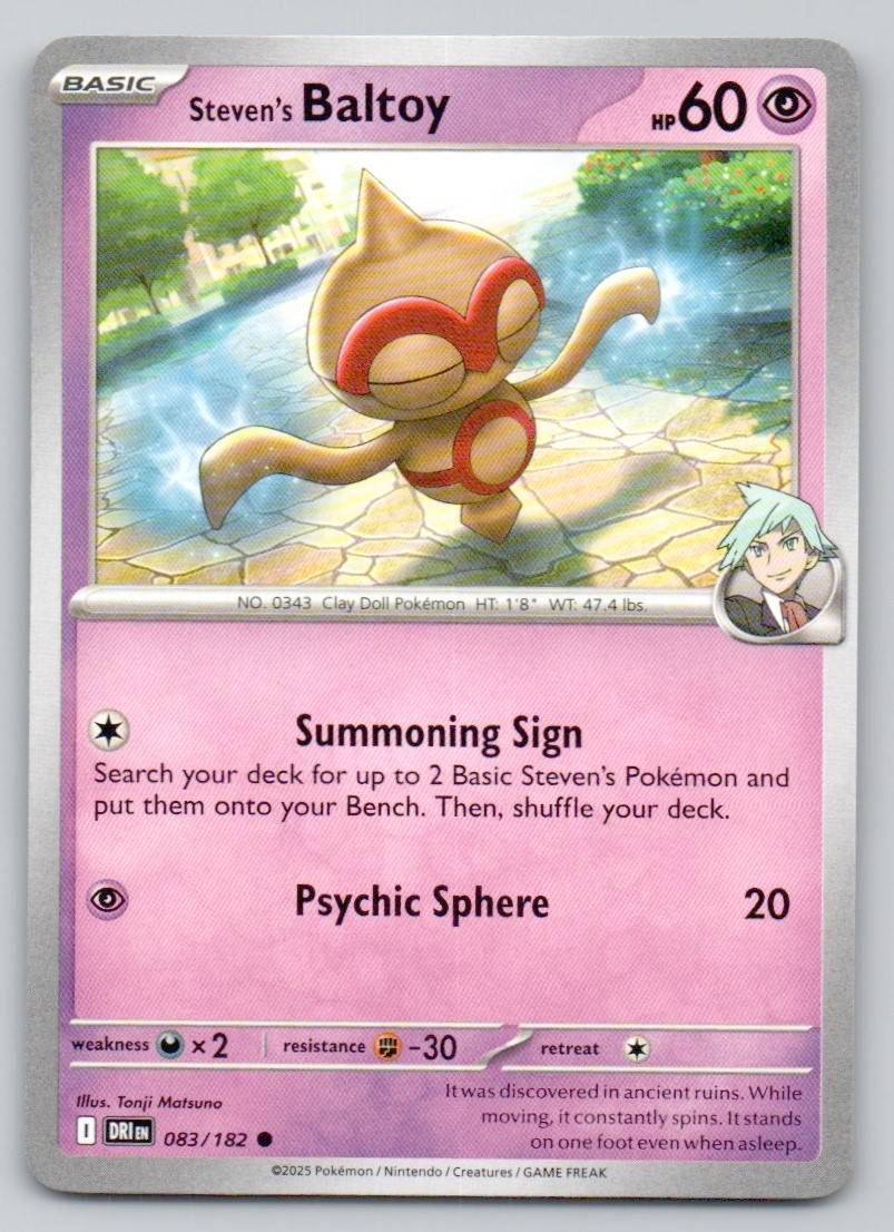 Steven's Baltoy 083 NOR Card - Destined Rivals