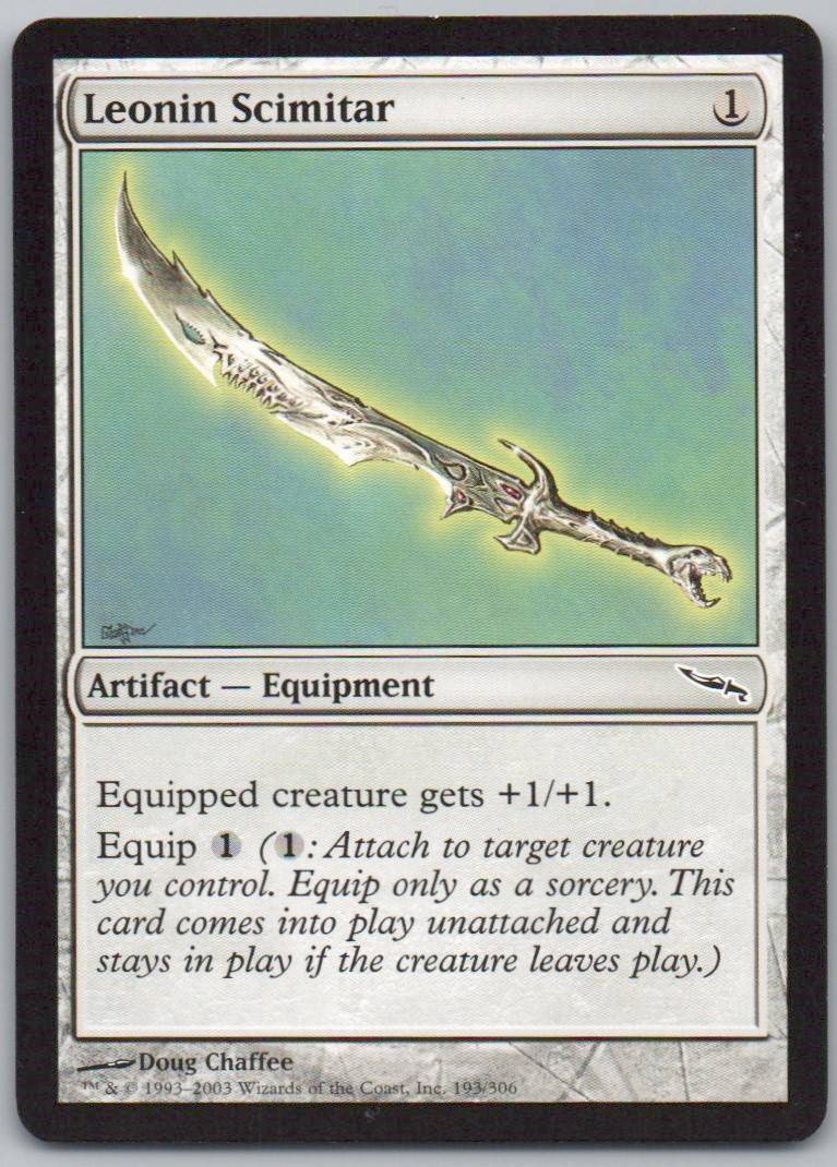 Leonin Scimitar 193 Normal Artifact Card - Mirrodin