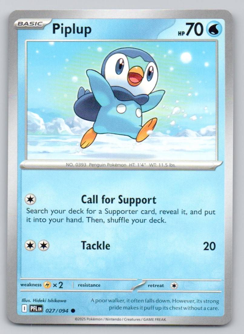 Piplup 027 NOR Card - Phantasmal Flames