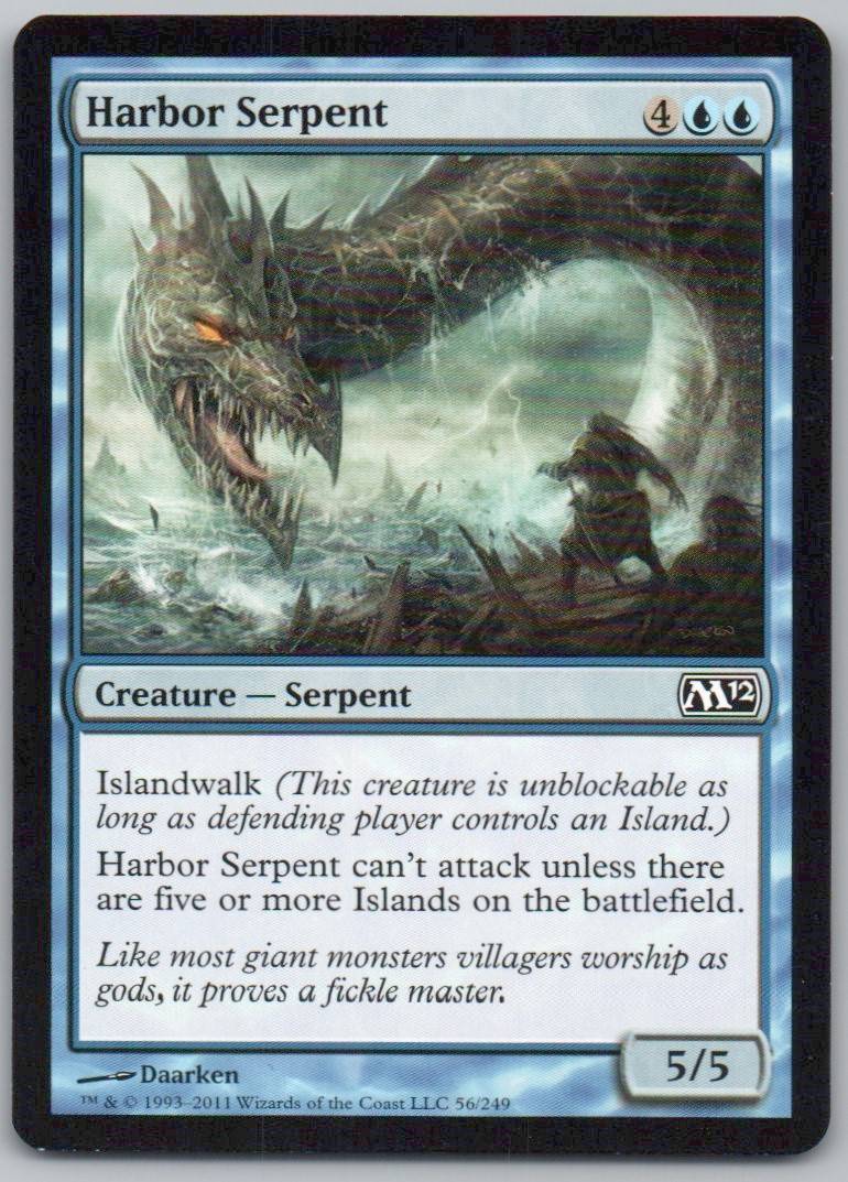 Harbor Serpent 56 Normal Creature Card - Magic 2012