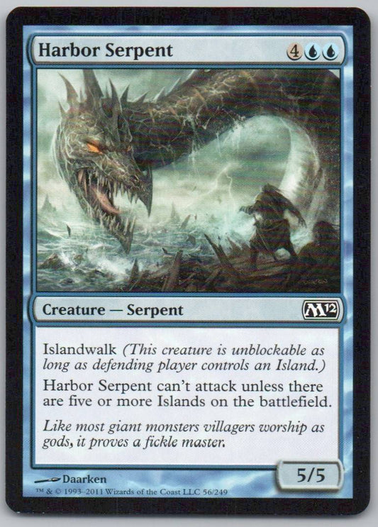 Harbor Serpent 56 Normal Creature Card - Magic 2012