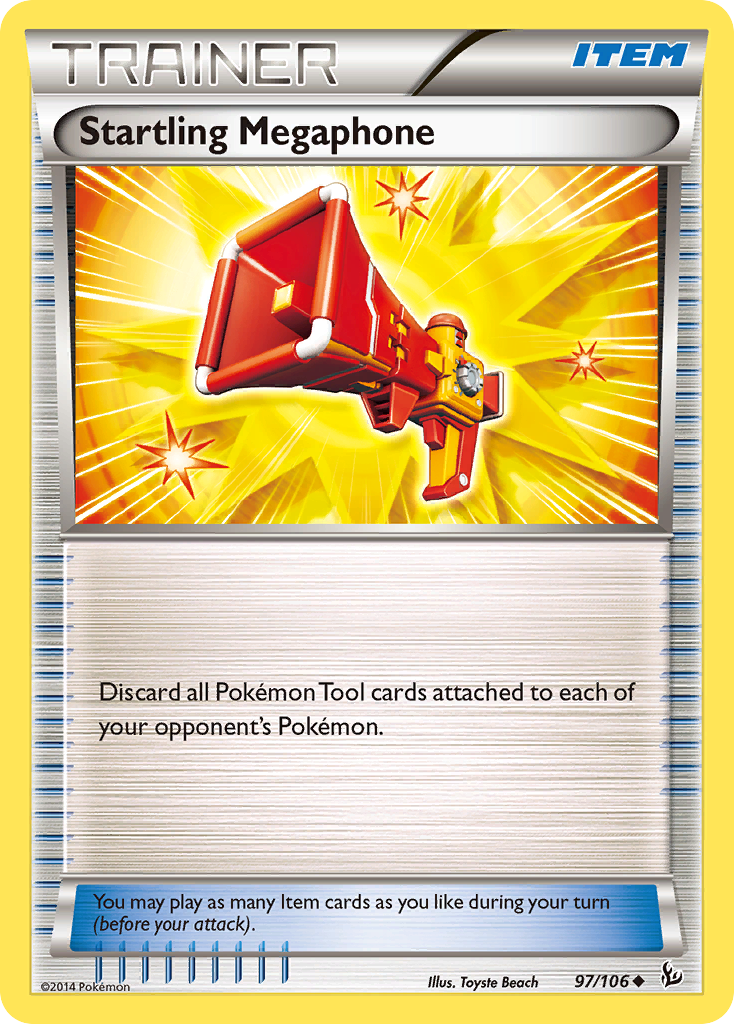 Startling Megaphone 097 Normal Trainer Card - Flashfire