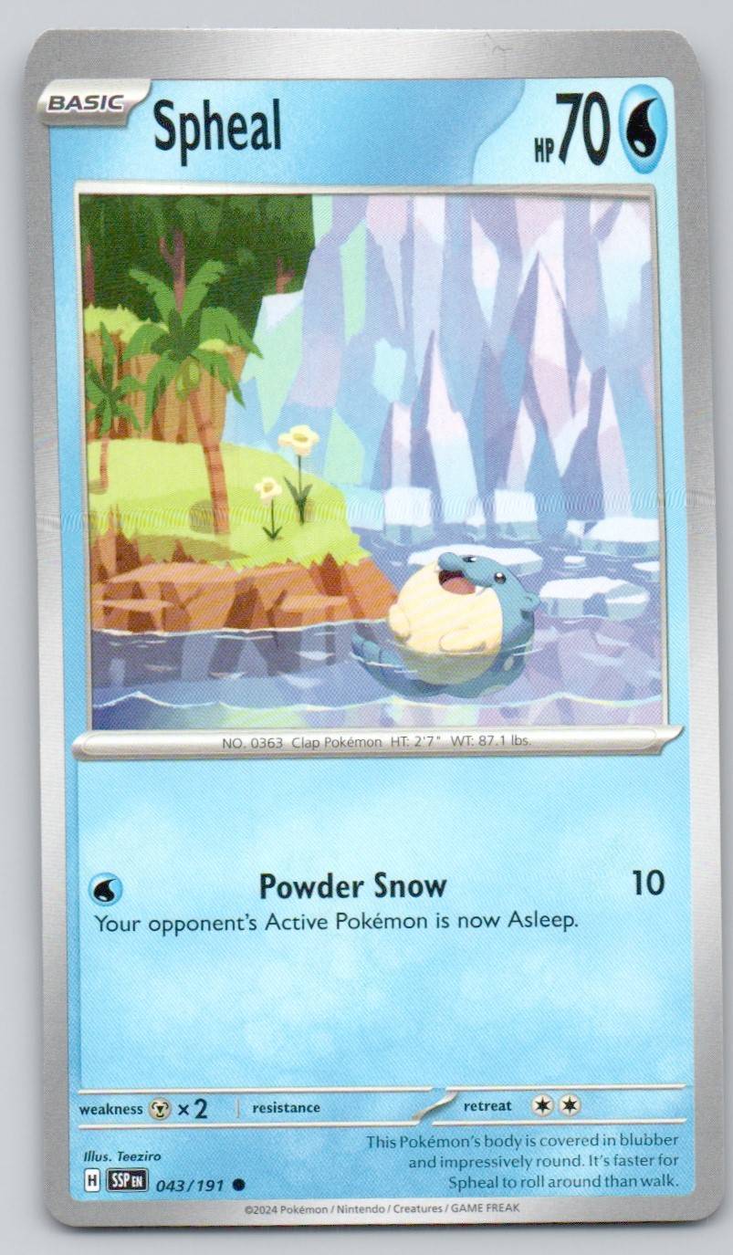 Spheal 043 NOR Card - Surging Sparks