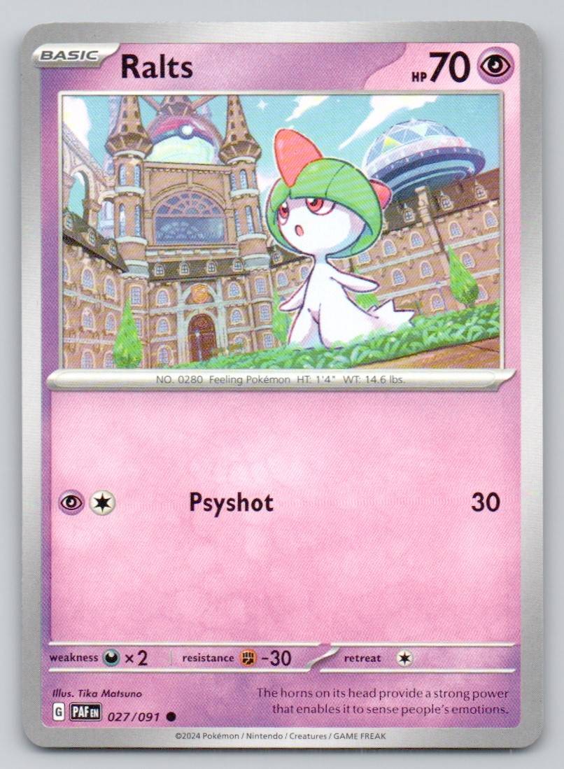 Ralts 027 NOR Card - Paldean Fates