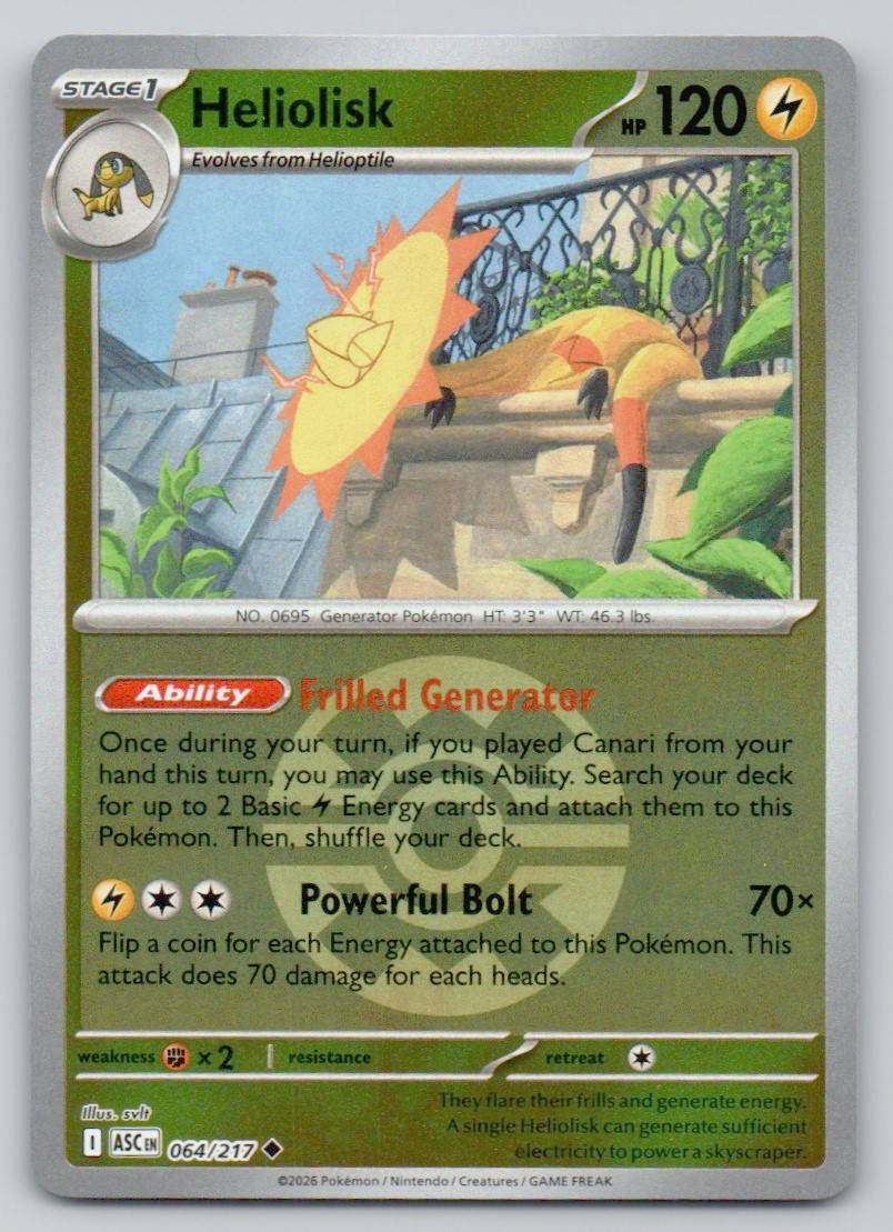 Heliolisk (Quick Ball) 064 HOL Card - Ascended Heroes