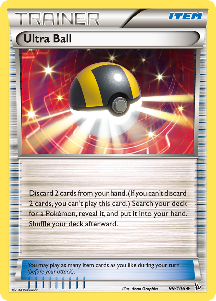 Ultra Ball 099 Normal Trainer Card - Flashfire