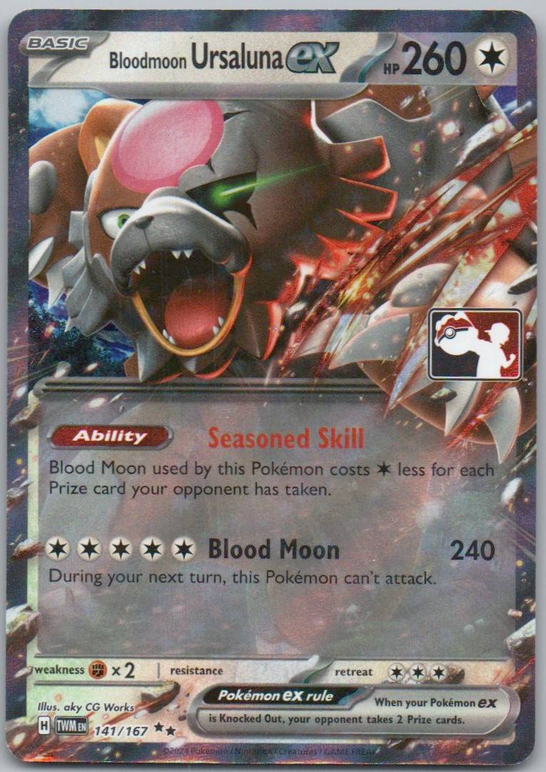 Bloodmoon Ursaluna ex 141 Play Colorless Card - Twilight Masquerade