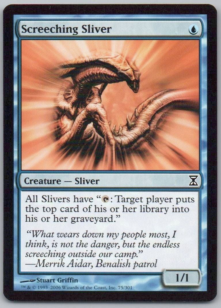 Screeching Sliver 75 Normal Creature Card - Time Spiral