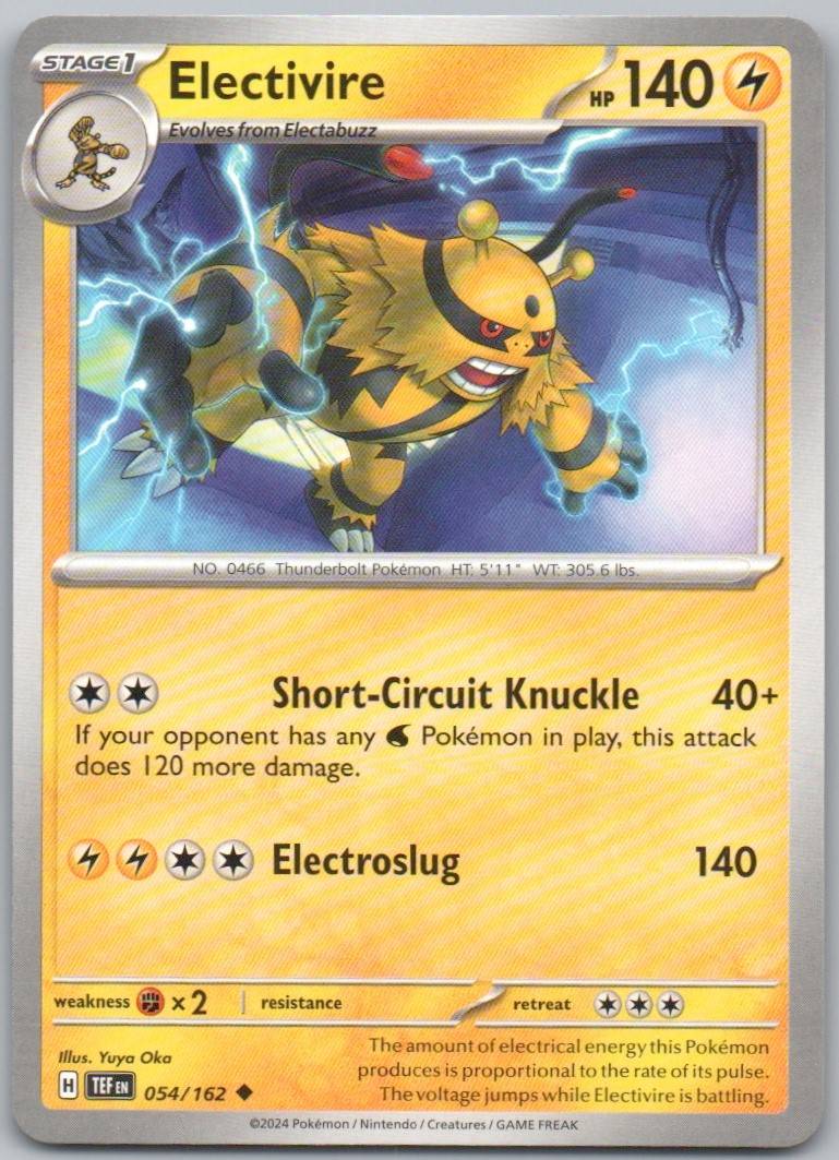 Electivire 054 NOR Card - Temporal Forces