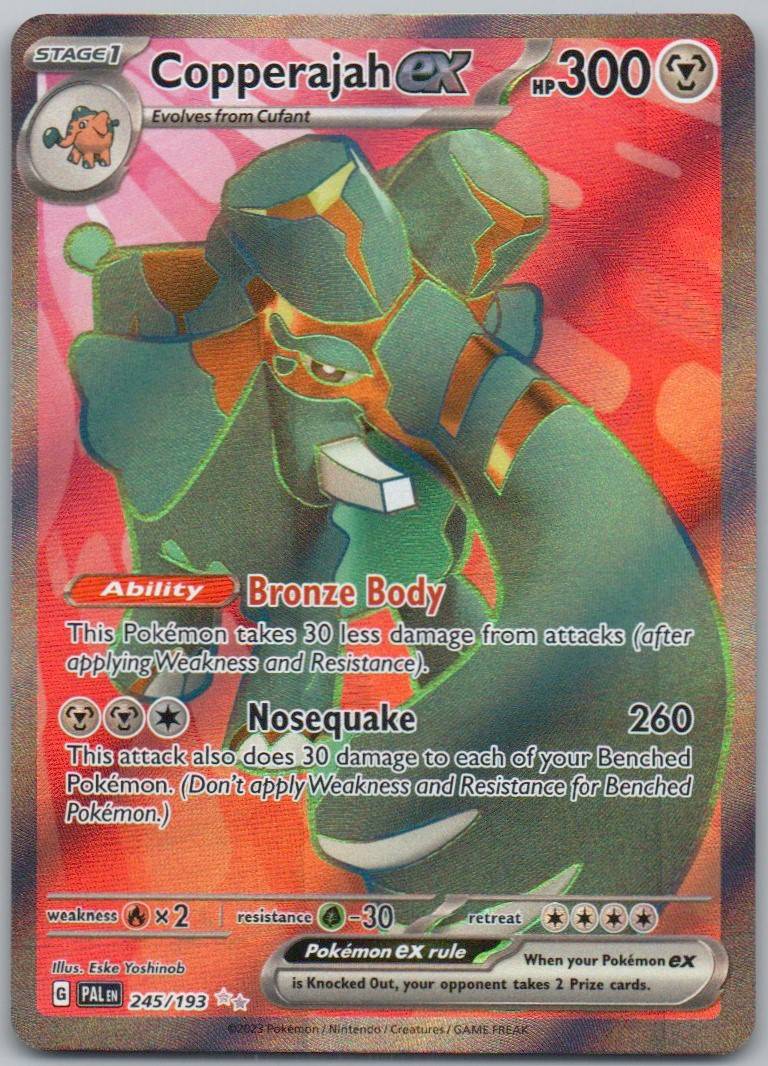 Copperajah ex 245 Holo Steel Card - Paldea Evolved