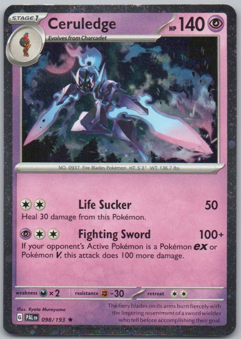 Ceruledge 098 Cosmos Psychic Card - Paldea Evolved