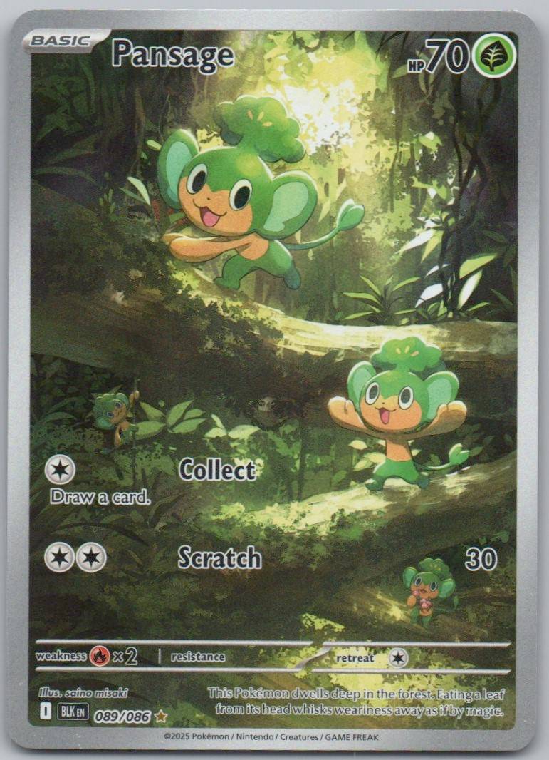 Pansage 089 HOL Card - Black Bolt