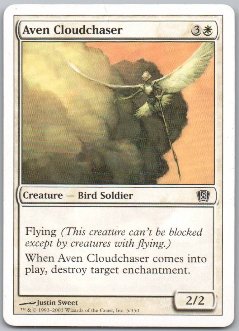 Aven Cloudchaser 5 Normal Creature Card - 8th Edition