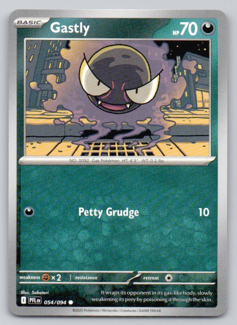 Gastly 054 NOR Card - Phantasmal Flames