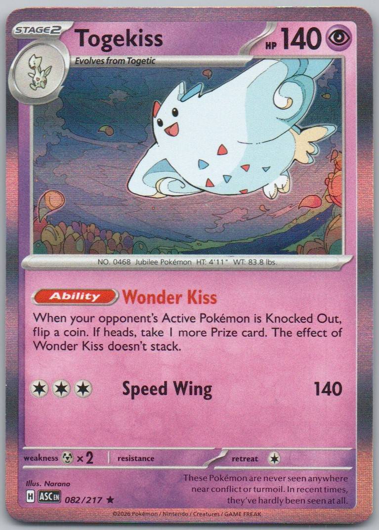Togekiss 082 Holo Psychic Card - Ascended Heroes