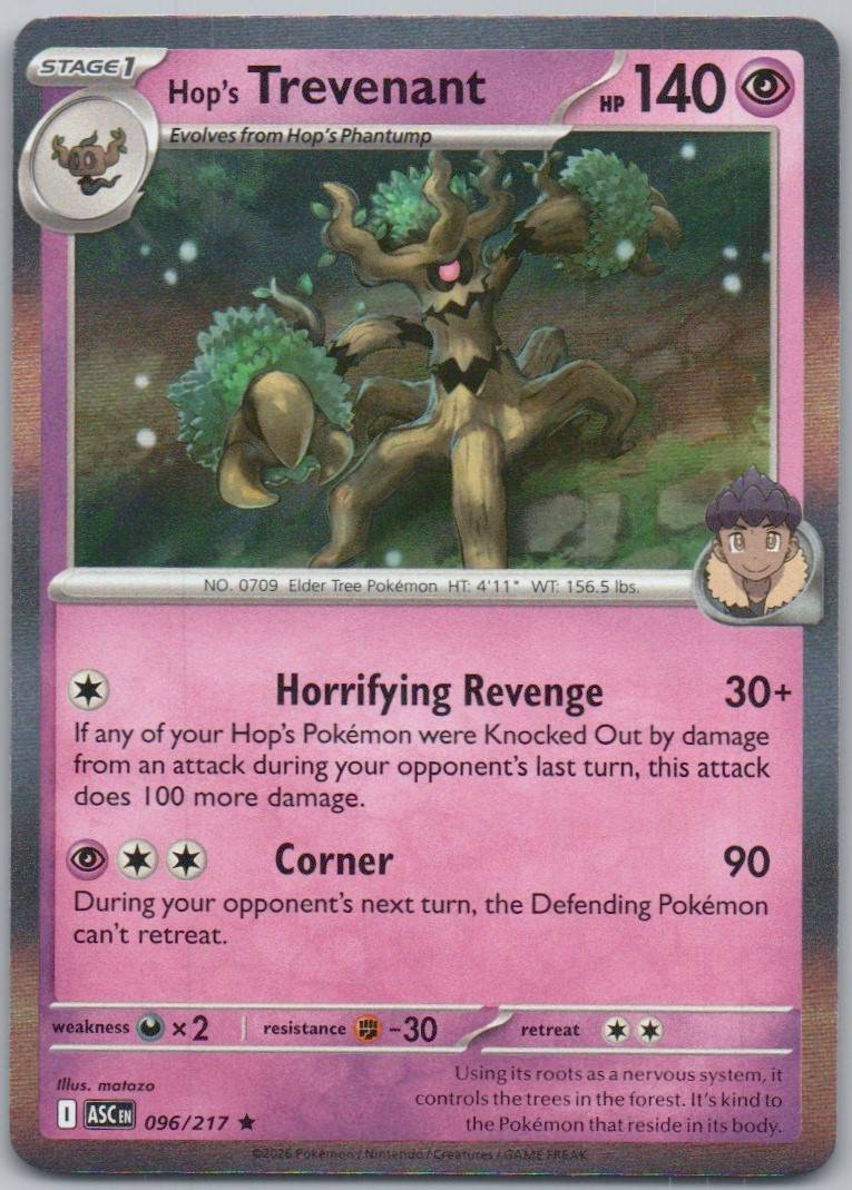 Hop's Trevenant 096 Holo Psychic Card - Ascended Heroes