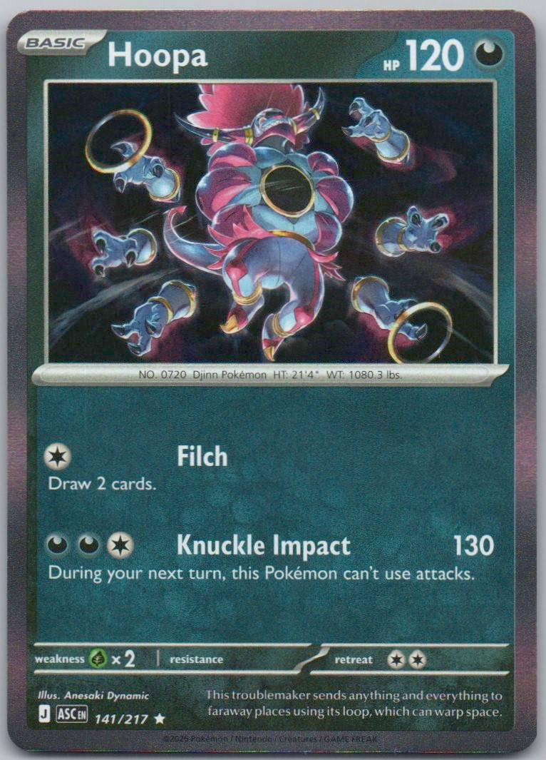 Hoopa 141 Holo Darkness Card - Ascended Heroes