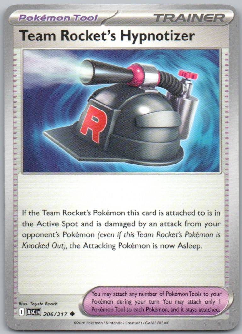 Team Rocket's Hypnotizer 206 Normal Trainer Card - Ascended Heroes