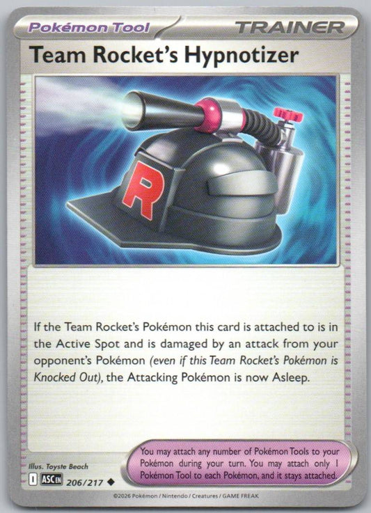 Team Rocket's Hypnotizer 206 Normal Trainer Card - Ascended Heroes
