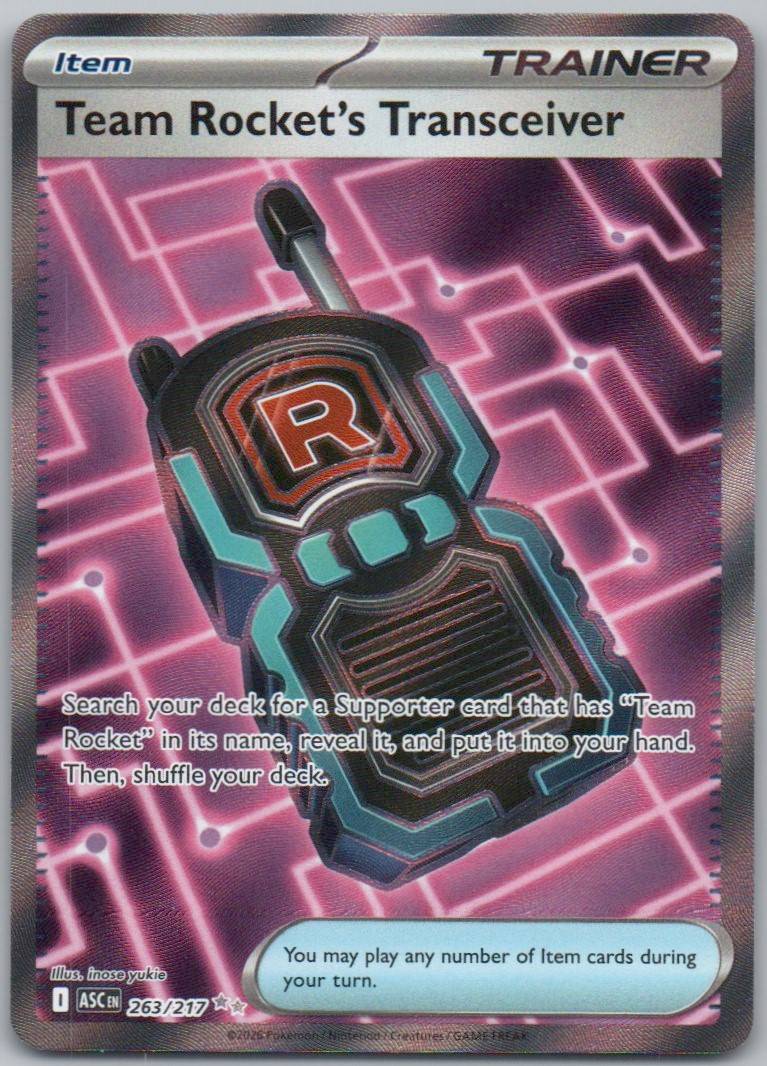 Team Rocket's Transceiver 263 Holo Trainer Card - Ascended Heroes