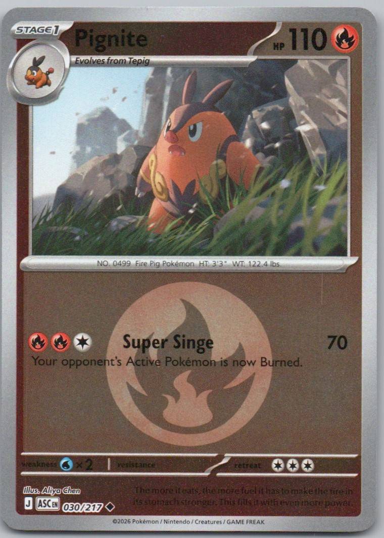Pignite 030 Energy Holo Fire Card - Ascended Heroes