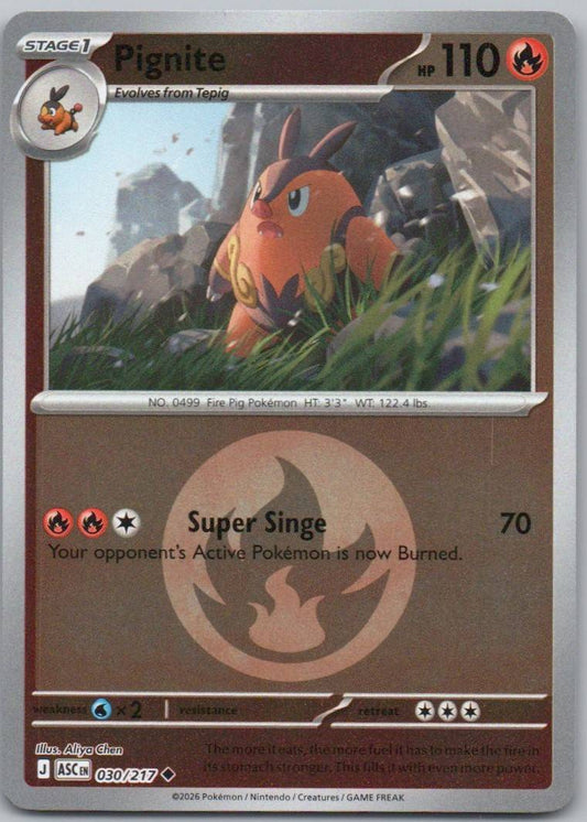 Pignite 030 Energy Holo Fire Card - Ascended Heroes