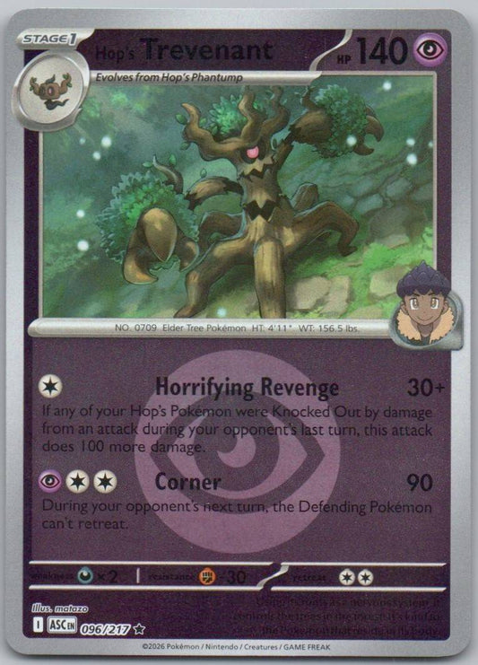 Hop's Trevenant 096 Energy Holo Psychic Card - Ascended Heroes