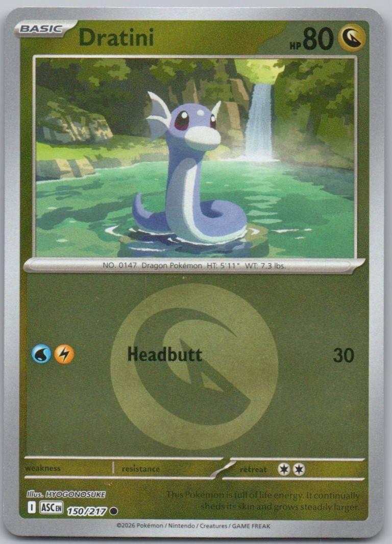 Dratini 150 Energy Holo Dragon Card - Ascended Heroes
