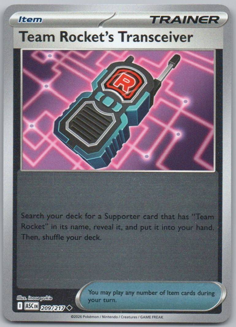 Team Rocket's Transceiver 209 Energy Holo Trainer Card - Ascended Heroes