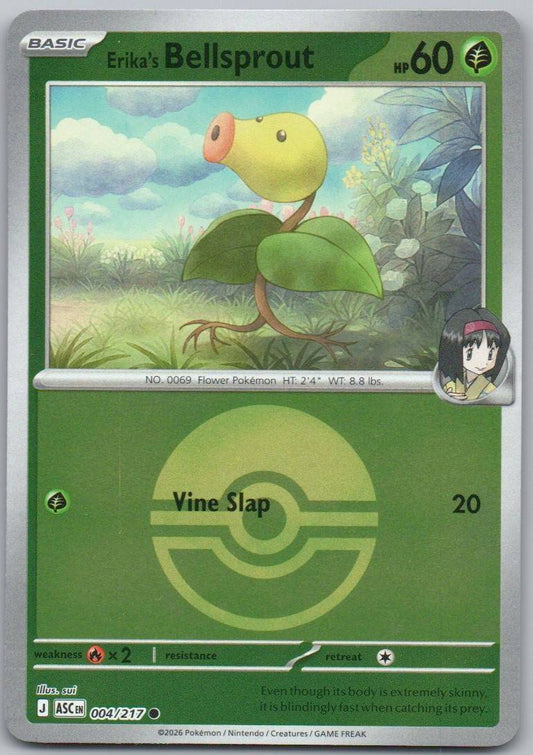 Erika's Bellsprout 004 Poke Ball Grass Card - Ascended Heroes